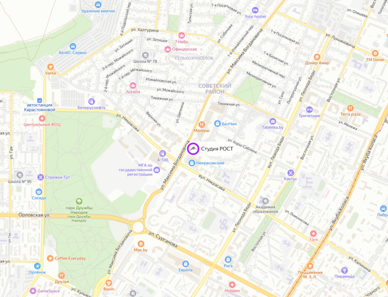 Карта проезда